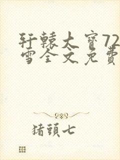 轩辕大宝720雪全文免费阅读