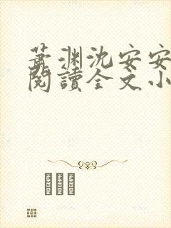 萧渊沈安安免费阅读全文小说