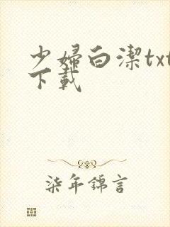 少妇白洁txt下载