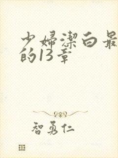 少妇洁白最刺激的13章