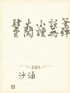 肆火小说笔趣免费阅读无弹窗