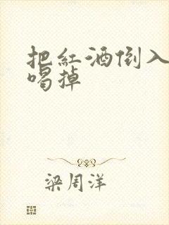 把红酒倒入b里喝掉