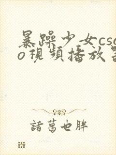 暴躁少女csgo视频播放器推荐