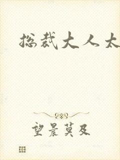 总裁大人太勇猛