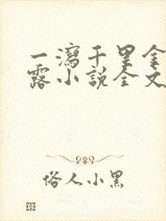 一泻千里金银花露小说全文免费阅读