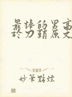 最棒的男高中生于刀鞘原文阅读