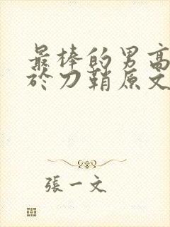 最棒的男高中生于刀鞘原文阅读