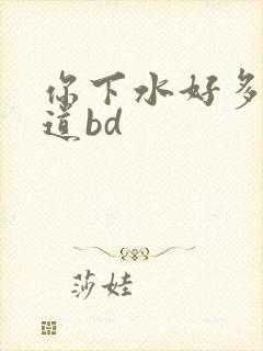 你下水好多下水道bd