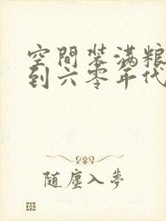 空间装满粮食回到六零年代