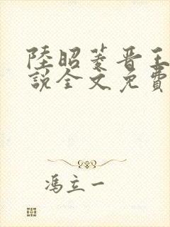 陆昭菱晋王的小说全文免费阅读