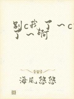 别c我了～c烂了～啊