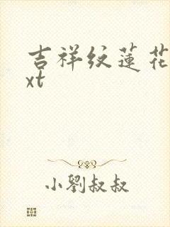 吉祥纹莲花楼txt