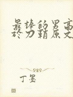 最棒的男高中生于刀鞘原文阅读