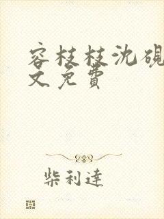 容枝枝沈砚书全文免费