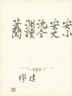 萧渊沈安安免费阅读全文小说