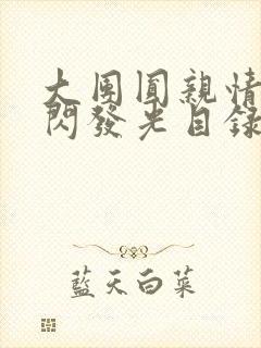 大团圆亲情会闪闪发光目录