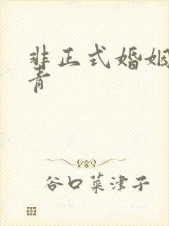 非正式婚姻雾里青