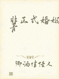 非正式婚姻雾里青