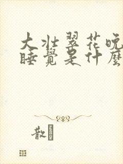 大壮翠花晚上不睡觉是什么电视剧