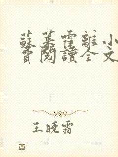 苏莱霍离小说免费阅读全文