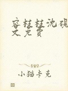 容枝枝沈砚书全文免费