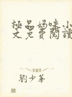 极品妈咪小说全文免费阅读