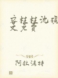 容枝枝沈砚书全文免费