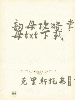 韵母攻略掌中美母txt下载