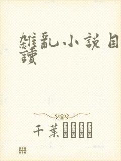 杂乱小说目录阅读