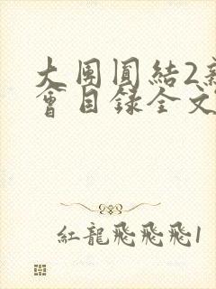 大团圆结2亲情会目录全文阅读视频