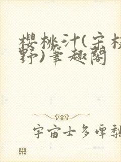 樱桃汁(宋枝江野)笔趣阁