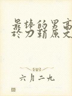 最棒的男高中生于刀鞘原文阅读