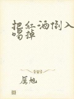 把红酒倒入b里喝掉