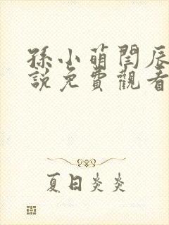 孙小萌闫辰的小说免费观看