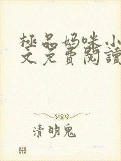 极品妈咪小说全文免费阅读