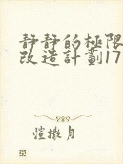 静静的极限自我改造计划17