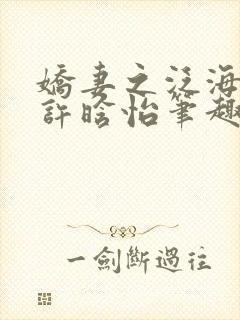 娇妻之泛海之舟许晗怡笔趣阁