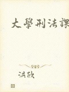 大学刑法课