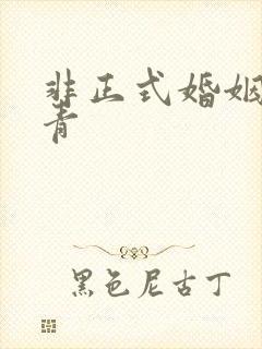 非正式婚姻雾里青