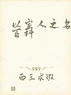 以家人之名百度百科