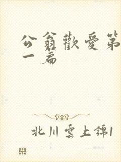 公翁欢爱第三十一篇