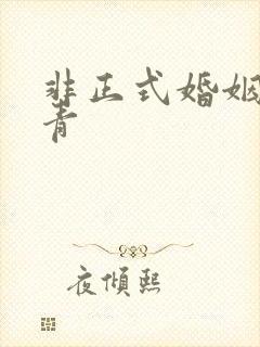 非正式婚姻雾里青
