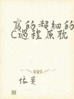 写的超细的多肉C过程原耽