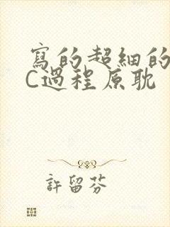 写的超细的多肉C过程原耽