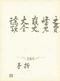 徐大巅峰之路小说全文免费阅读