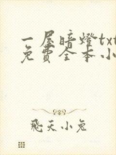 一屋暗灯txt免费全本小说电子书