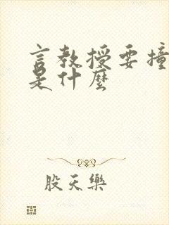 言教授要撞坏了是什么