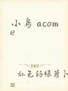 小鸟 acome