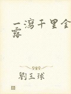 一泻千里金银花露