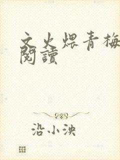 文火煨青梅免费阅读